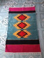 3x5 sq.ft. Multicolor Handmade Shataranji Floor Mat - Image 3